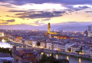 Paisagem do anoitecer em Florença