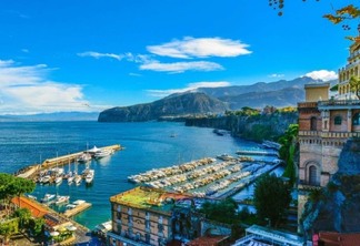 Paisagem da Costa Amalfitana na Itália