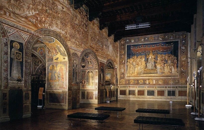 Interior do Palazzo Comunale em Siena