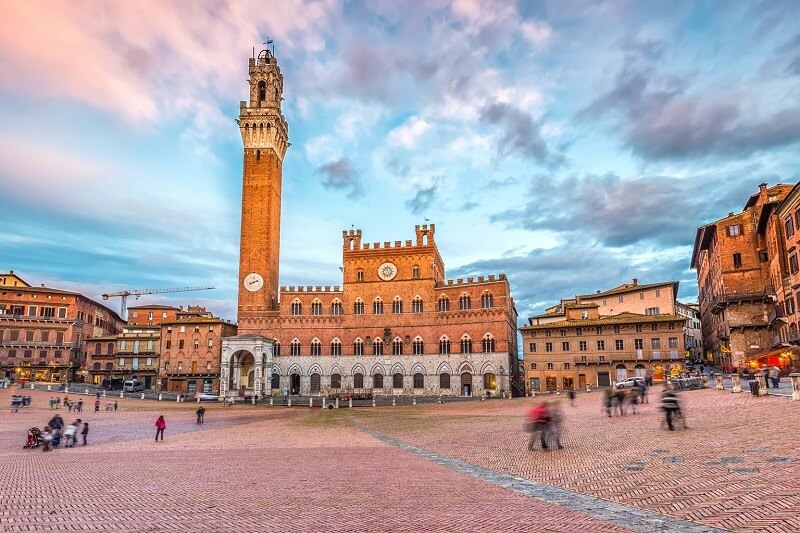 Palazzo Comunale vista da Piazza del Campo