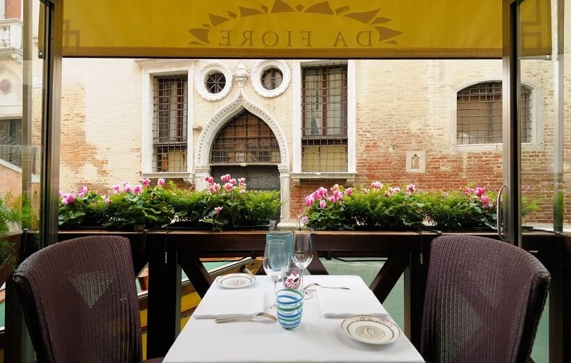  Restaurante romântico Osteria da Fiore em Veneza 