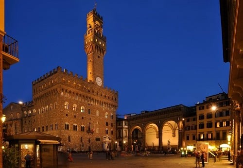 Piazza della Signoria em Florença na Itália