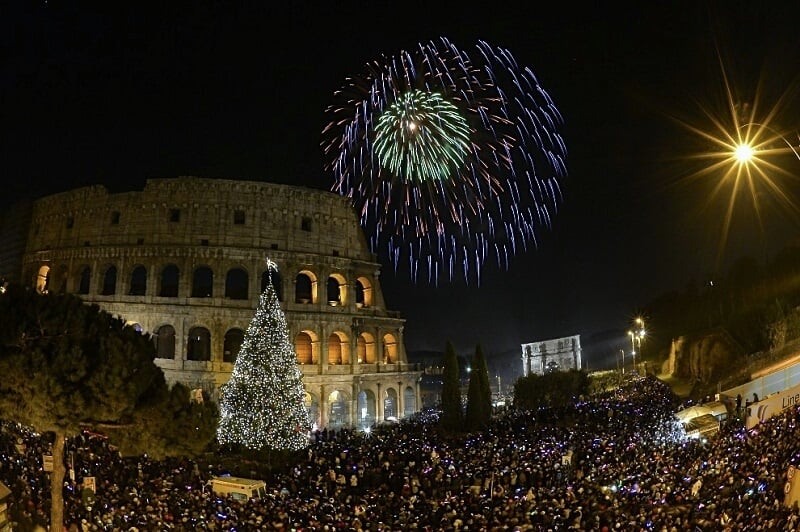 Comemoração do Ano Novo em Roma