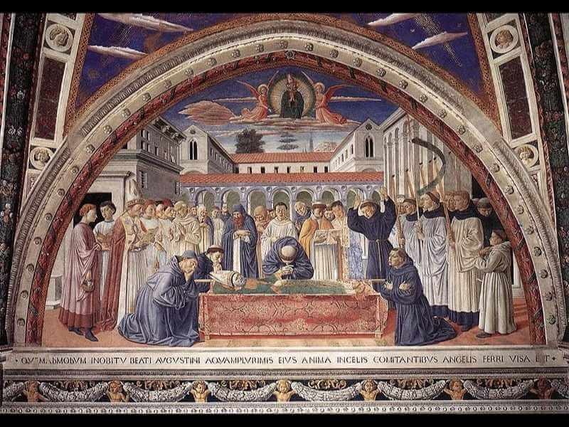 Afresco na Igreja de Santo Agostinho em San Gimignano