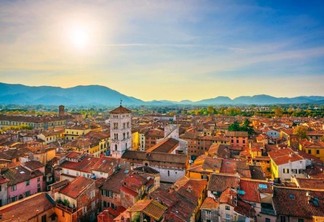 Vista de Lucca na Itália