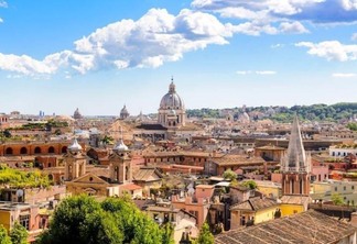 Vista panorâmica de Roma na Itália