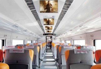 Viagem de trem de Pisa a Milão