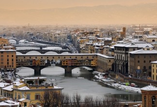 Vista de Florença no inverno