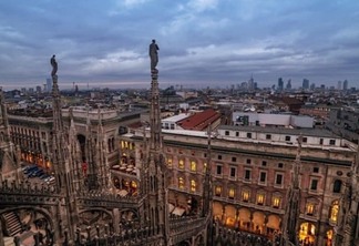 Vista de Milão no inverno