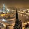Vista de Verona à noite no inverno