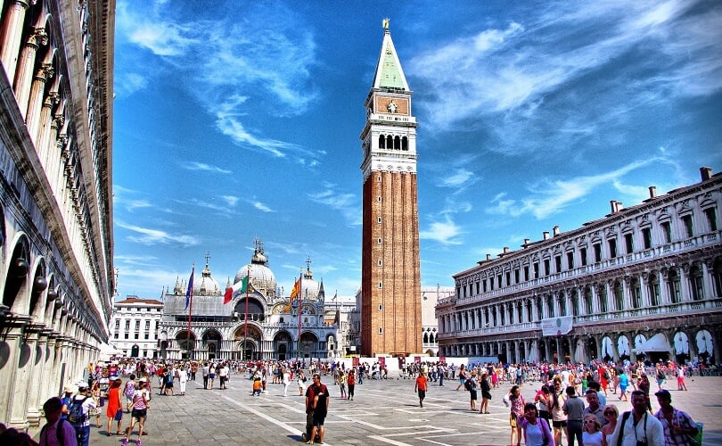 Sobre a Piazza San Marco em Veneza 