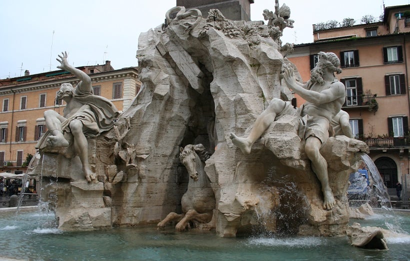 Fonte da Piazza Navona em Roma