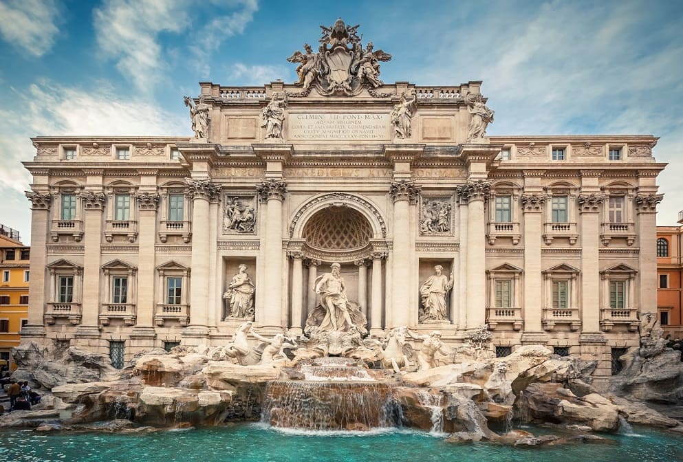  Fontana di Trevi em Roma na Itália