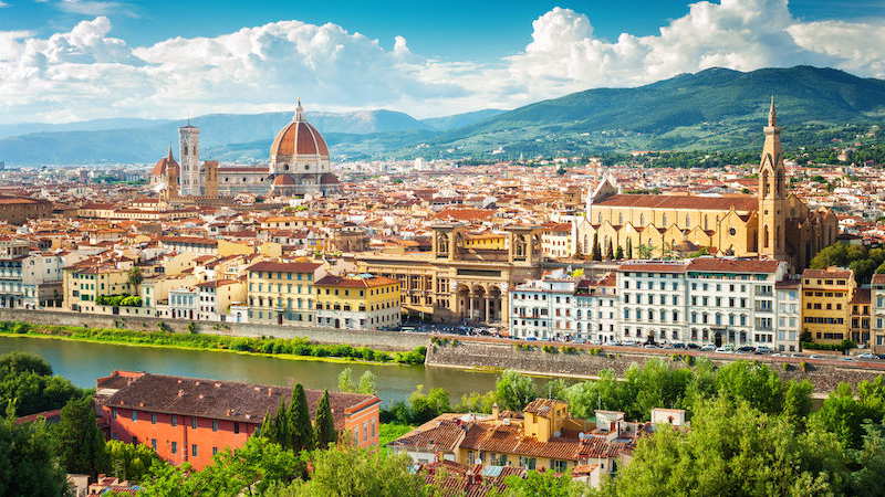 Visão da região de Florença