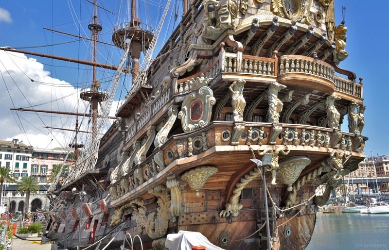 Barco do filme Piratas em Génova
