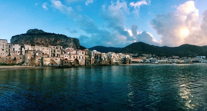 Vista de Sicília na Itália