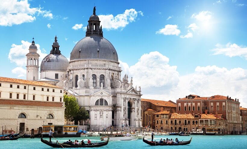 Vista da Basilica di Santa Maria della Salute em Veneza