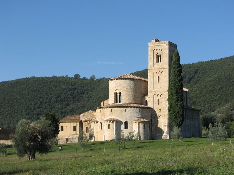 Abadia Sant'Antimio em Montalcino na Itália
