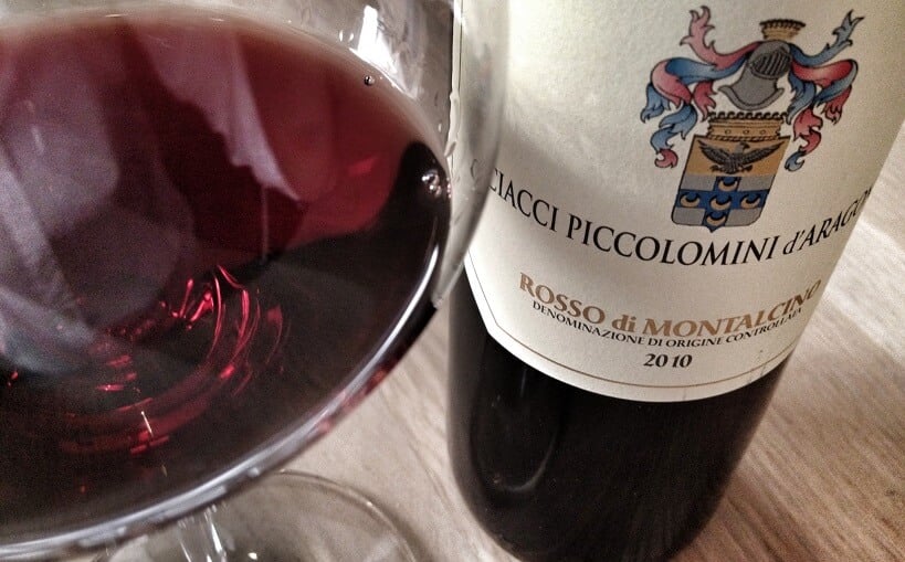 Vinho da vinícola Ciacci Piccolomini d'Aragona em Montalcino