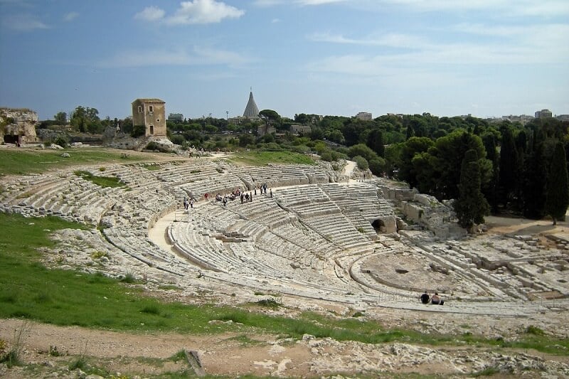 Teatro Grego no Parque Arqueológico de Neápolis em Siracusa