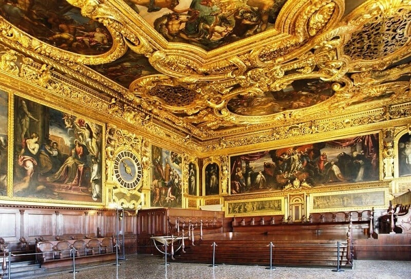 Interior do Palácio Ducal em Veneza