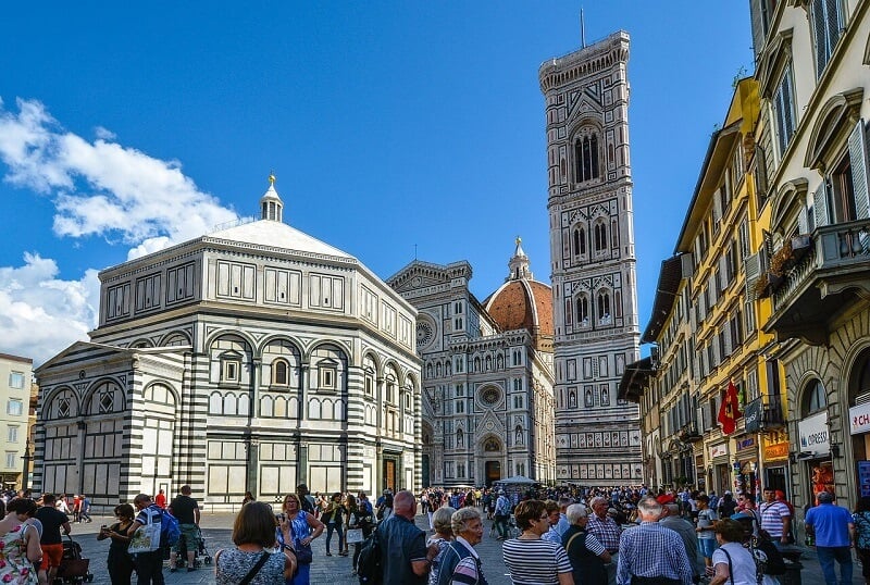 Piazzal del Duomo em Florença na Toscana