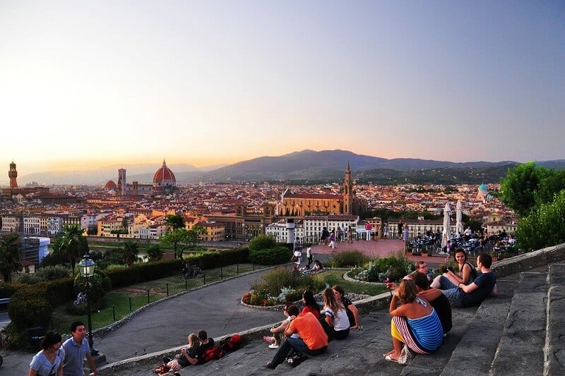 Piazzale Michelangelo em Florença na Itália