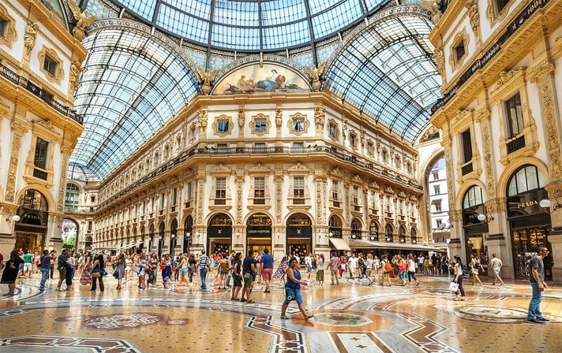 Galeria Vittorio Emanuele II em Milão na Itália