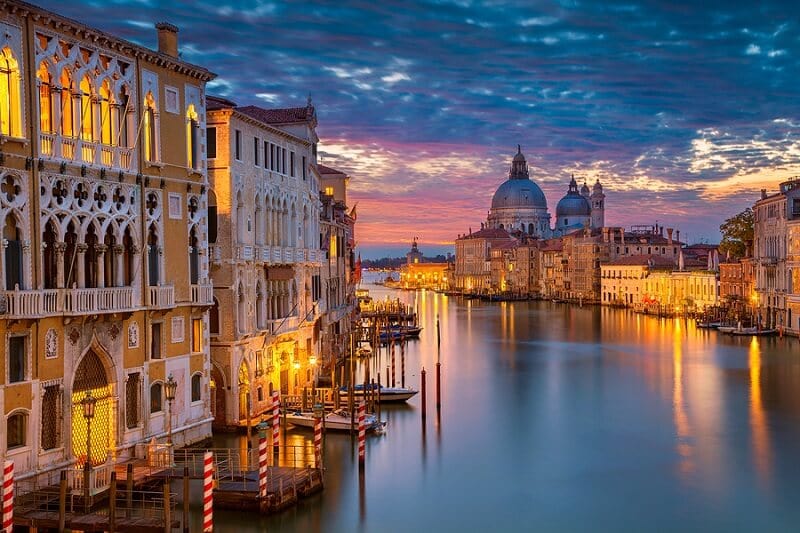 Vista da cidade de Veneza na Itália
