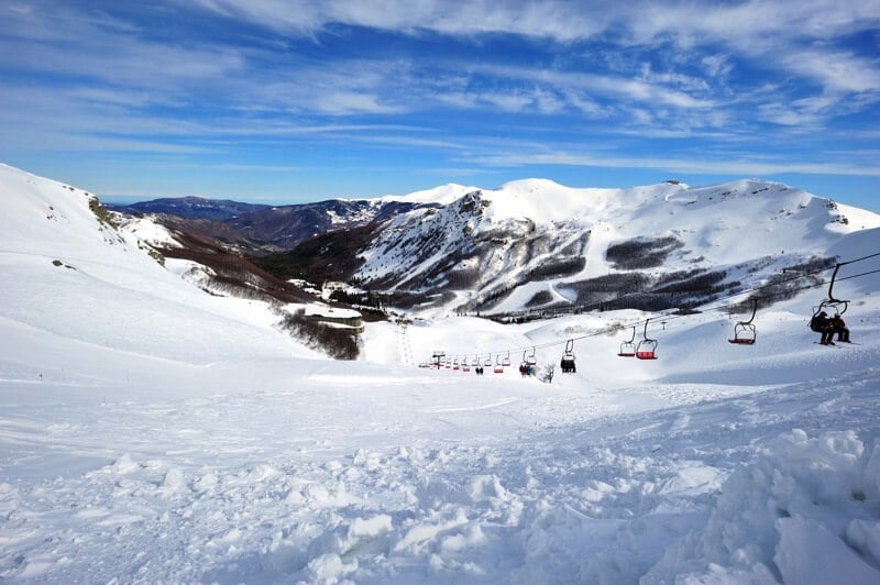Estação de esqui Abetone na Toscana