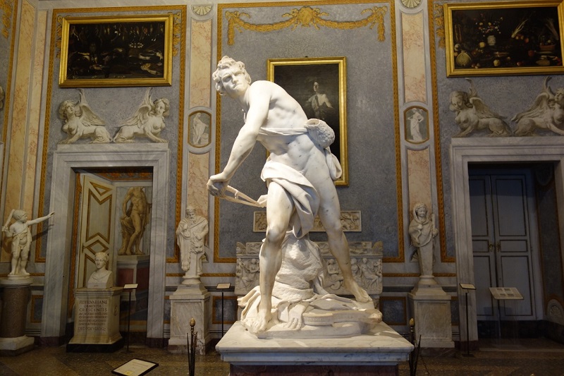 Obra exposta na Galeria Borghese em Roma