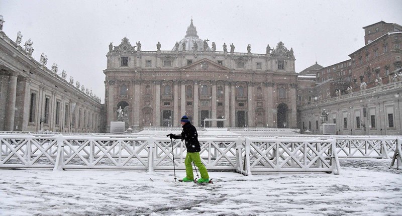 Apesar de raro, saiba que há a possibilidade de nevar no Vaticano
