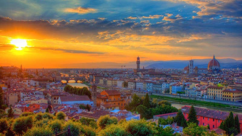 Pôr do sol em Florença