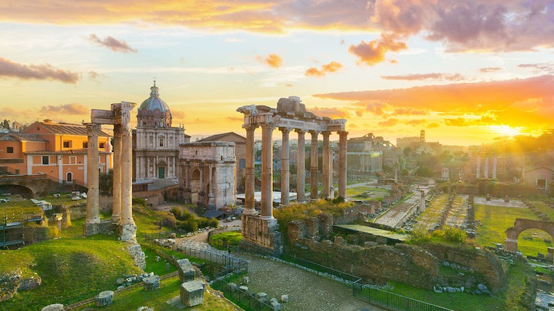 Vista do Fórum Romano em Roma