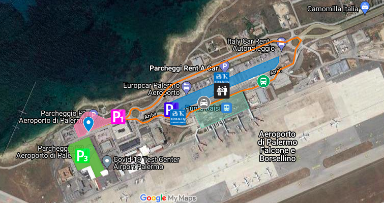 Mapa do Aeroporto de Palermo