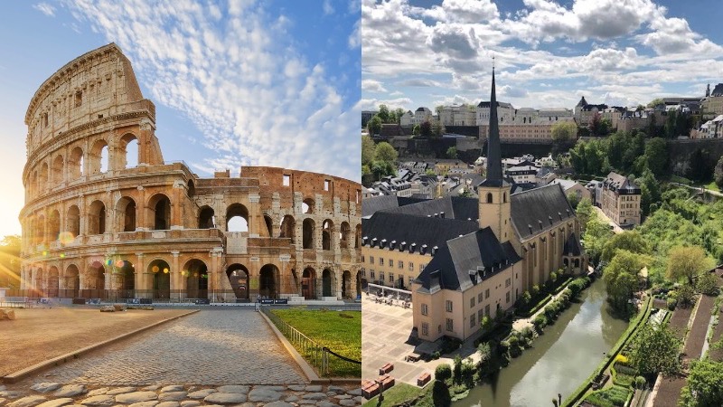 Roma e cidade de Luxemburgo