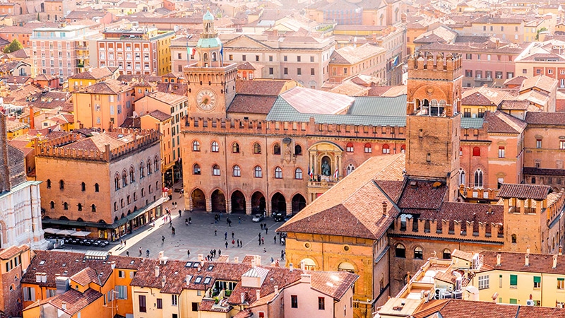 Piazza Maggiore em Bolonha